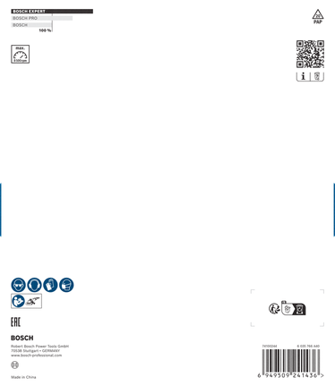 Embalagem do cabeçote de retificação de carboneto multimaterial Bosch EXPERT.